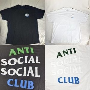Anti Social Social Club Tamago Sando Black And White T Shirts Size XL